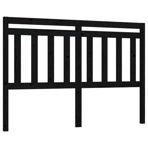 vidaXL Bed Headboard Black 156x4x100 cm Solid Wood Pine