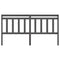 vidaXL Bed Headboard Grey 186x4x100 cm Solid Wood Pine
