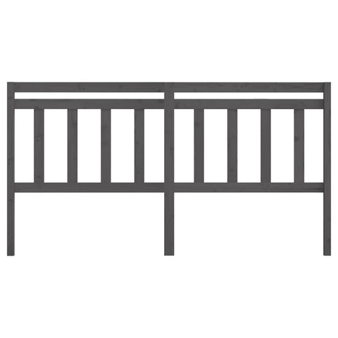 vidaXL Bed Headboard Grey 206x4x100 cm Solid Wood Pine