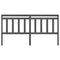 vidaXL Bed Headboard Grey 206x4x100 cm Solid Wood Pine