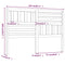 vidaXL Bed Headboard Honey Brown 156x4x100 cm Solid Wood Pine