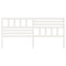 vidaXL Bed Headboard White 186x4x100 cm Solid Wood Pine
