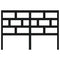 vidaXL Bed Headboard Black 146x4x100 cm Solid Wood Pine