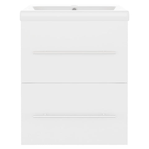 vidaXL Sink Cabinet with Built-in Basin White Engineered Wood