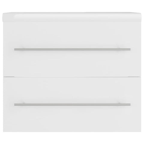 vidaXL Sink Cabinet with Built-in Basin White Engineered Wood