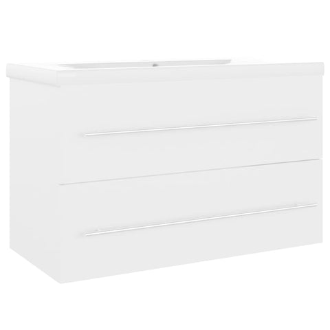 vidaXL Sink Cabinet with Built-in Basin White Engineered Wood