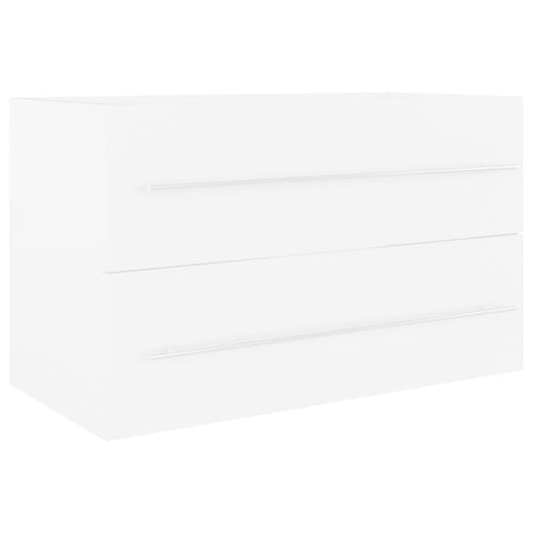 vidaXL Sink Cabinet with Built-in Basin White Engineered Wood