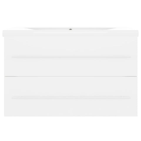 vidaXL Sink Cabinet with Built-in Basin White Engineered Wood