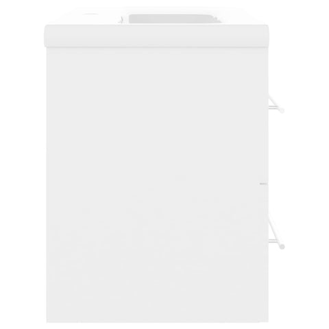 vidaXL Sink Cabinet with Built-in Basin White Engineered Wood