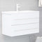 vidaXL Sink Cabinet with Built-in Basin White Engineered Wood
