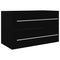vidaXL Sink Cabinet with Built-in Basin Black Engineered Wood