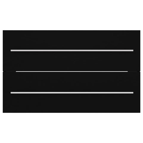 vidaXL Sink Cabinet with Built-in Basin Black Engineered Wood
