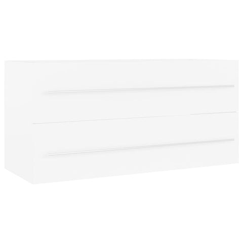 vidaXL Sink Cabinet with Built-in Basin White Engineered Wood