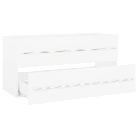 vidaXL Sink Cabinet with Built-in Basin White Engineered Wood