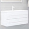 vidaXL Sink Cabinet with Built-in Basin White Engineered Wood