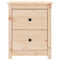 vidaXL Bedside Cabinet 50x35x61.5 cm Solid Wood Pine
