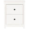 vidaXL Bedside Cabinet White 50x35x61.5 cm Solid Wood Pine