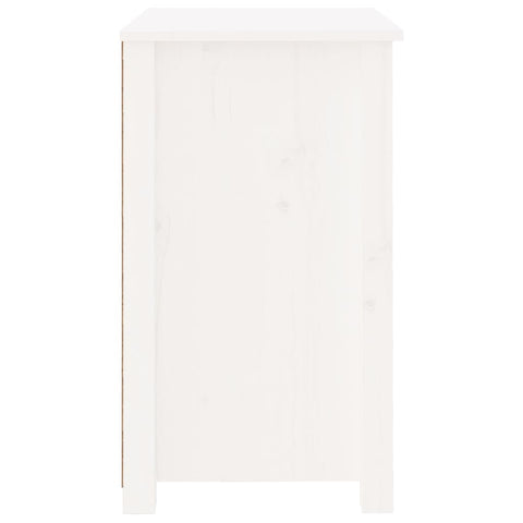 vidaXL Bedside Cabinet White 50x35x61.5 cm Solid Wood Pine