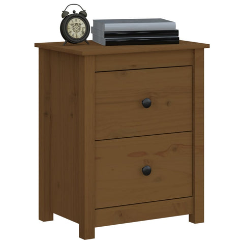 vidaXL Bedside Cabinet Honey Brown 50x35x61.5 cm Solid Wood Pine