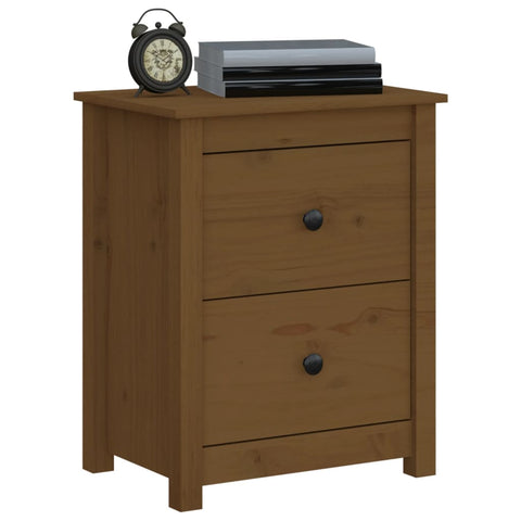 vidaXL Bedside Cabinets 2 pcs Honey Brown 50x35x61.5 cm Solid Wood Pine