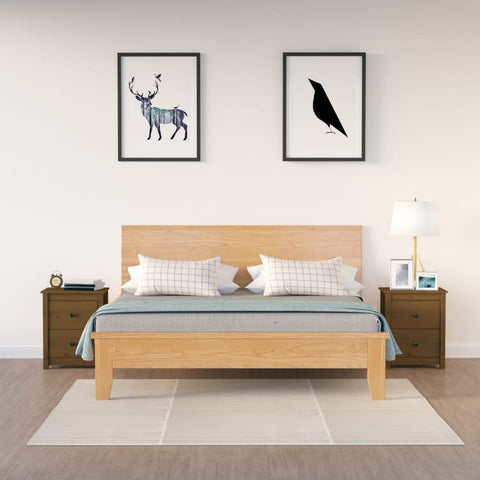 vidaXL Bedside Cabinets 2 pcs Honey Brown 50x35x61.5 cm Solid Wood Pine