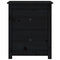 vidaXL Bedside Cabinet Black 50x35x61.5 cm Solid Wood Pine
