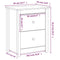 vidaXL Bedside Cabinet Black 50x35x61.5 cm Solid Wood Pine