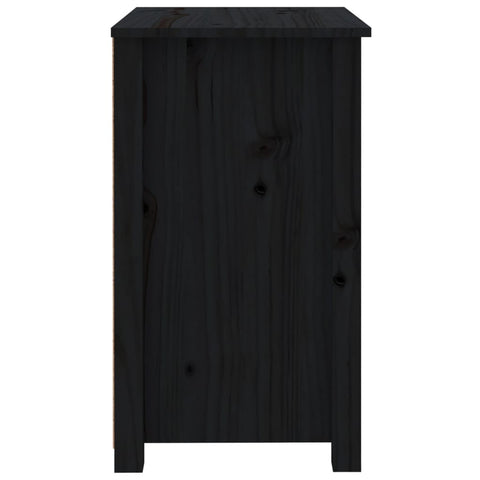 vidaXL Bedside Cabinets 2 pcs Black 50x35x61.5 cm Solid Wood Pine