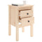 vidaXL Bedside Cabinet 40x35x61.5 cm Solid Wood Pine