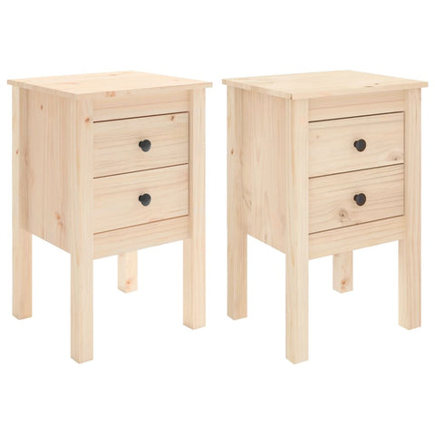 vidaXL Bedside Cabinets 2 pcs 40x35x61.5 cm Solid Wood Pine