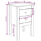 vidaXL Bedside Cabinets 2 pcs 40x35x61.5 cm Solid Wood Pine