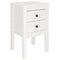 vidaXL Bedside Cabinet White 40x35x61.5 cm Solid Wood Pine