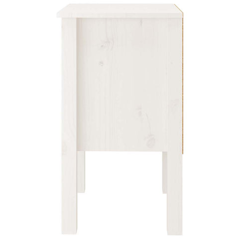 vidaXL Bedside Cabinet White 40x35x61.5 cm Solid Wood Pine