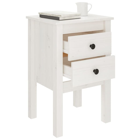 vidaXL Bedside Cabinets 2 pcs White 40x35x61.5 cm Solid Wood Pine