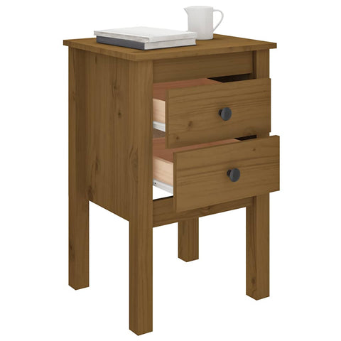 vidaXL Bedside Cabinets 2 pcs Honey Brown 40x35x61.5cm Solid Wood Pine