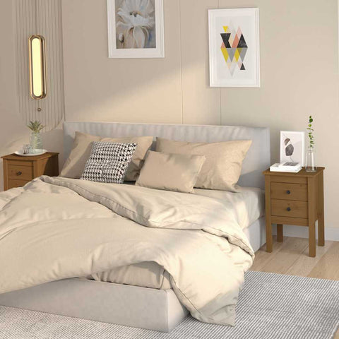 vidaXL Bedside Cabinets 2 pcs Honey Brown 40x35x61.5cm Solid Wood Pine