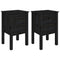 vidaXL Bedside Cabinets 2 pcs Black 40x35x61.5 cm Solid Wood Pine