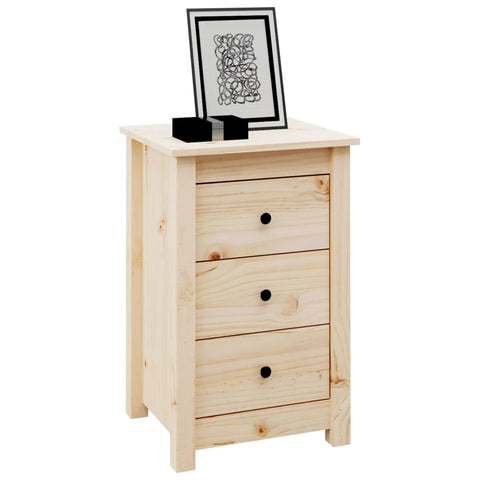 vidaXL Bedside Cabinet 40x35x61.5 cm Solid Wood Pine