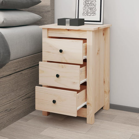 vidaXL Bedside Cabinet 40x35x61.5 cm Solid Wood Pine