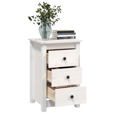 vidaXL Bedside Cabinets 2 pcs White 40x35x61.5 cm Solid Wood Pine