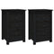 vidaXL Bedside Cabinets 2 pcs Black 40x35x61.5 cm Solid Wood Pine