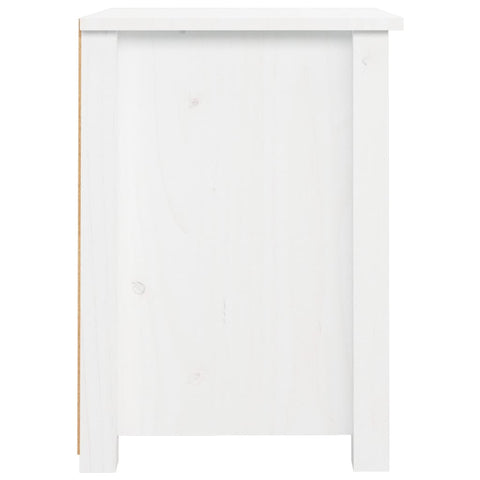 vidaXL Bedside Cabinet White 40x35x49 cm Solid Wood Pine