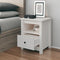 vidaXL Bedside Cabinet White 40x35x49 cm Solid Wood Pine