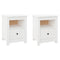 vidaXL Bedside Cabinets 2 pcs White 40x35x49 cm Solid Wood Pine
