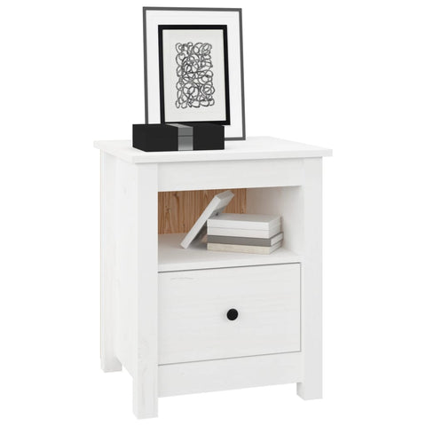 vidaXL Bedside Cabinets 2 pcs White 40x35x49 cm Solid Wood Pine