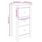 vidaXL Sideboard White 40x35x80 cm Solid Wood Pine