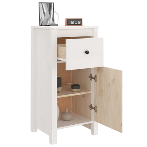vidaXL Sideboard White 40x35x80 cm Solid Wood Pine