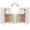 vidaXL Sideboard White 40x35x80 cm Solid Wood Pine