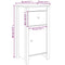 vidaXL Sideboard White 40x35x80 cm Solid Wood Pine