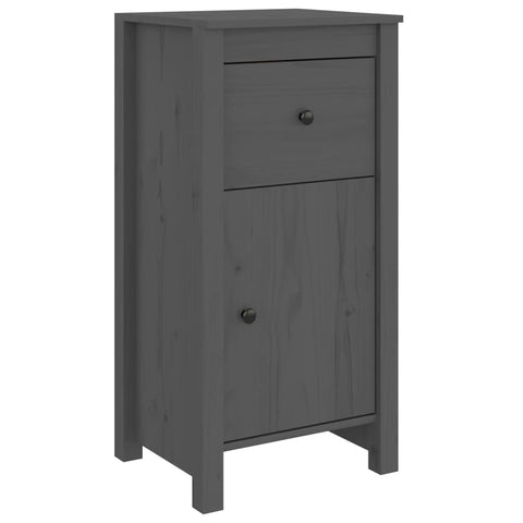 vidaXL Sideboards 2 pcs Grey 40x35x80 cm Solid Wood Pine
